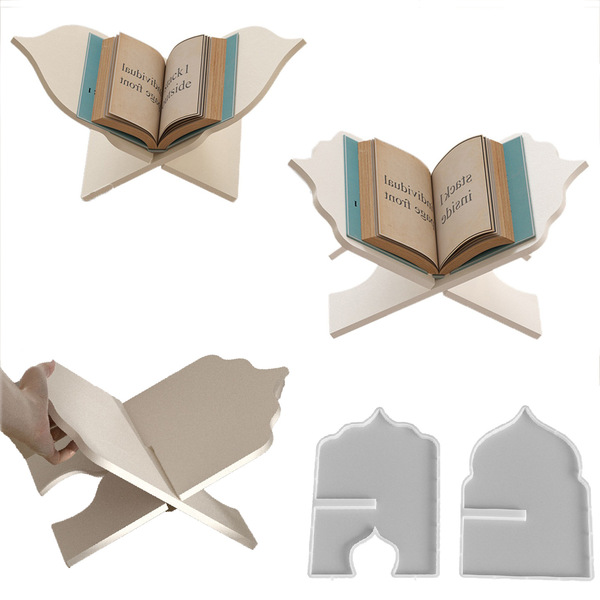 Cross-Border Minimalist Sheet Music Stand, Prayer Stand, Resin Silicone Mold, Resin DIY Plaster Reading Stand, Bookshelf Wholesale