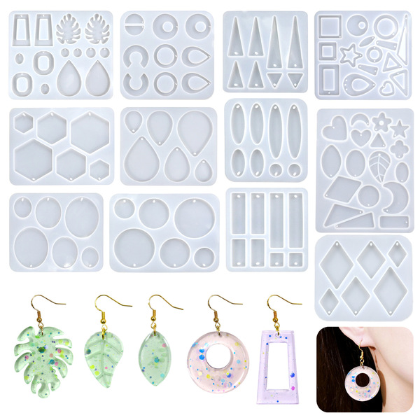Fat Ya Ya Ya diy Pendant Earrings Dropping Glue Mold Earrings Earrings Hanging Jewelry Silicone Mold Amazon Cross-borde