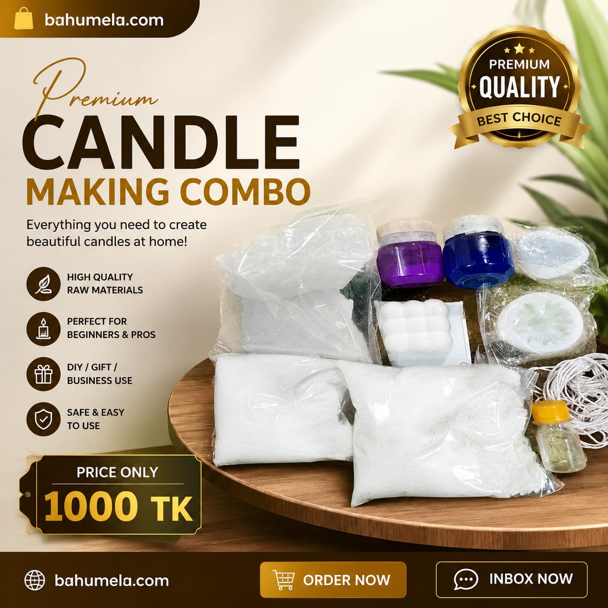 Premium Candle Making Combo Kit for Beginners and Business Use