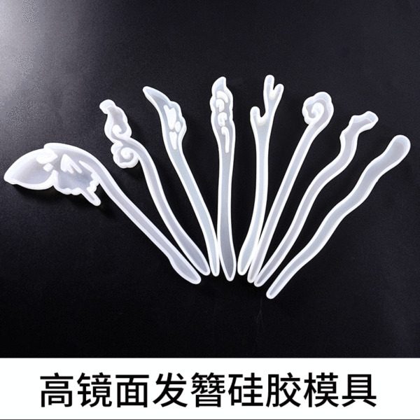 Vintage Style Hairpin Silicone Mold Set for Epoxy Resin Craftsd