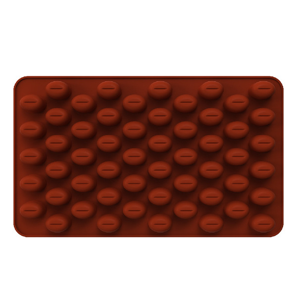 Premium 55-Cavity Coffee Bean Silicone Mold for Chocolate & Candy