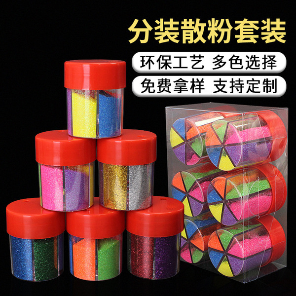Premium 6-in-1 Multi-Color Glitter Powder Pot Set for Resin Crafts