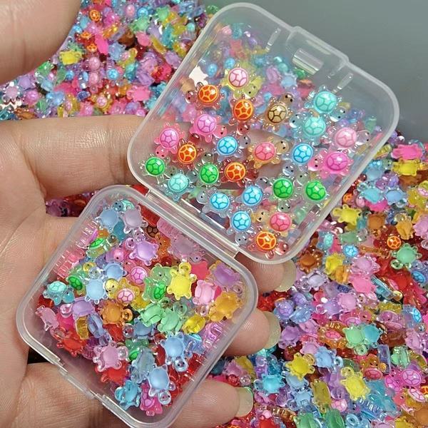 Mini Resin Sea Turtle Charms & Flatbacks Set for DIY Crafts, Nail Art & Jewelry