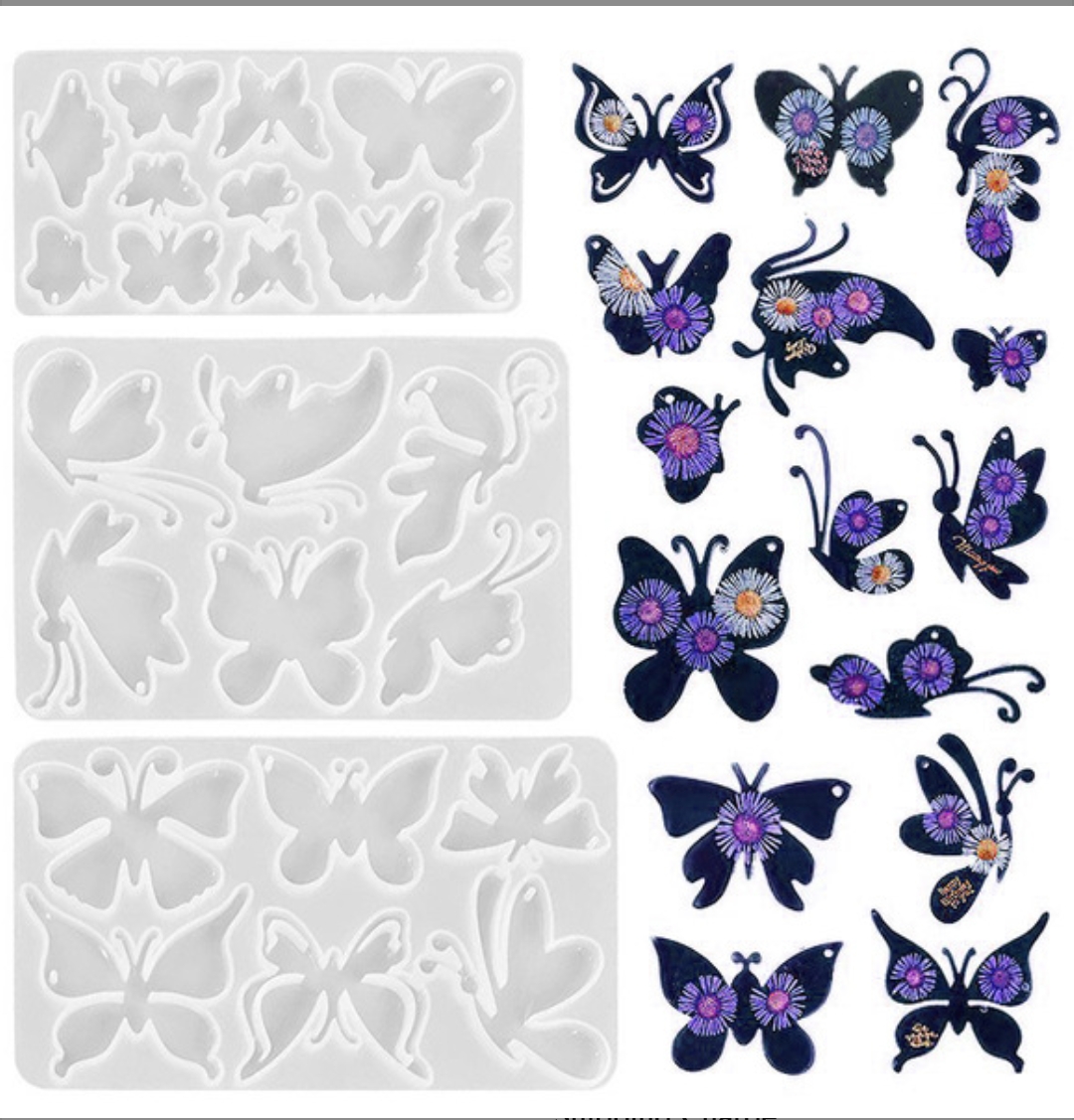 Butterfly Silicone Resin Mold Set for Jewelry and Craft Making