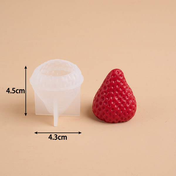 Strawberry Aromatherapy Candle Silicone Mold DIY Crystal Drop Glue Strawberry Hanging Ornament Silicone Mold Aromatherapy Gypsum Production