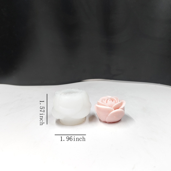 DIY Rose Scented Candle Silicone Mold DIY Flower Handmade Soap Diffuser Gypsum Ice Cube Resin Mold