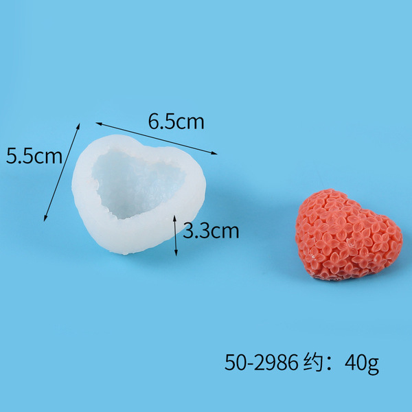DIY love flower valentine's day modeling car aromatherapy candle mold 3D three-dimensional woven love silicone mold