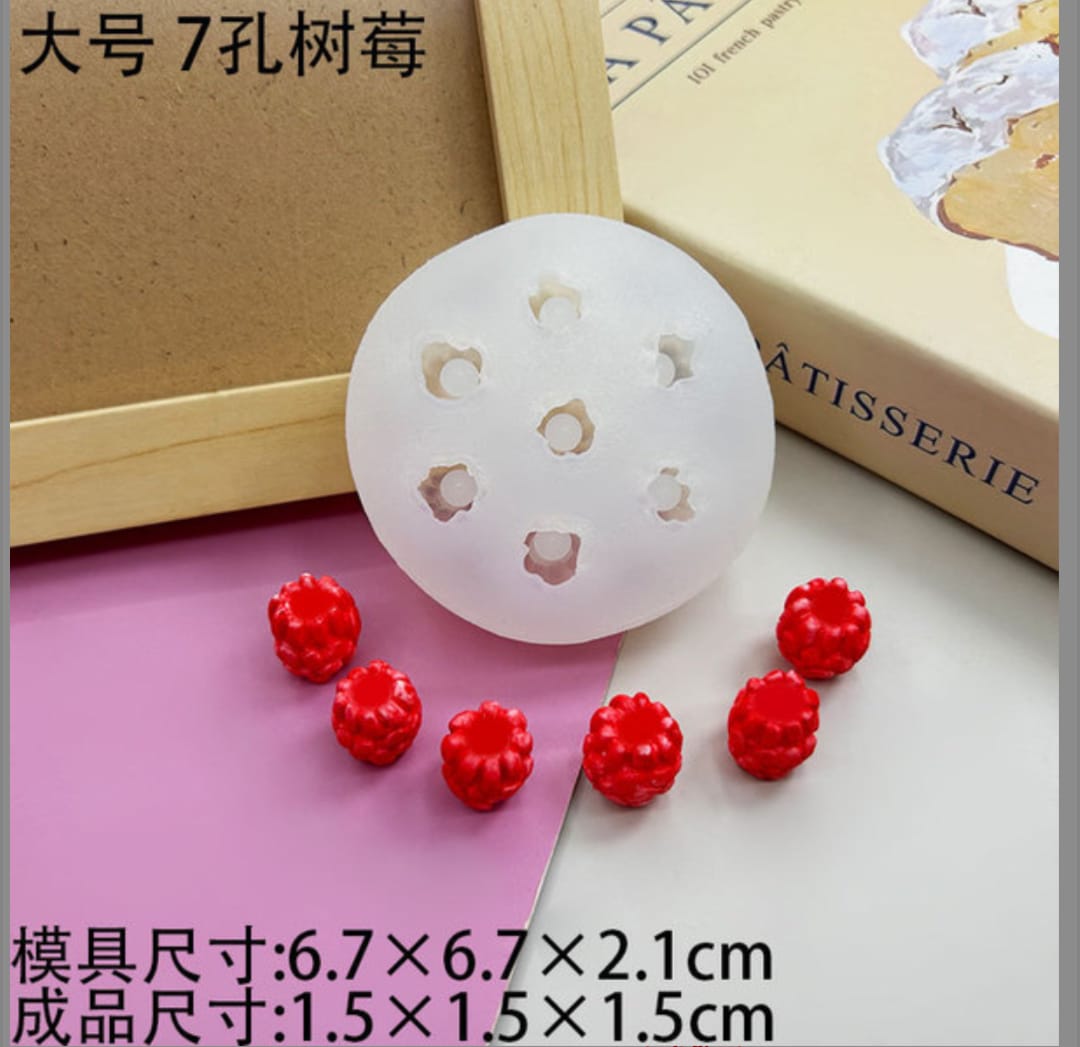 Large and Small Blueberry Raspberry Silicone Mold Fruit Chocolate Fondant Mold DIY Aromatherapy Candle Plaster Mold