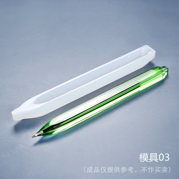Crystal Glue DIY Creative Designer Student Birthday Gift with Ink Refill Ballpoint Pen Silicone Mold Homemade Stationery