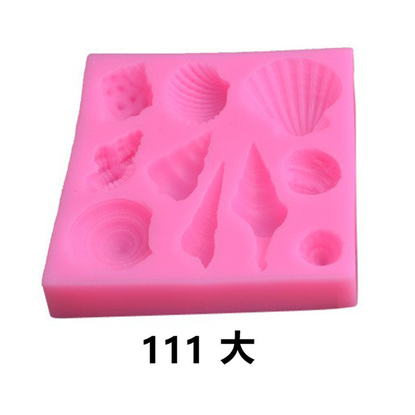 Ocean Series Flip Sugar Silicone Mold Conch Sea Star Cake Decoration Mold Shell Clay Biscuit Mold
