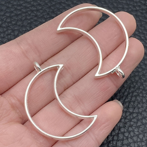 DIY handmade geometric frame alloy hollow drop glue pendant love water drop diamond star pendant jewelry accessories