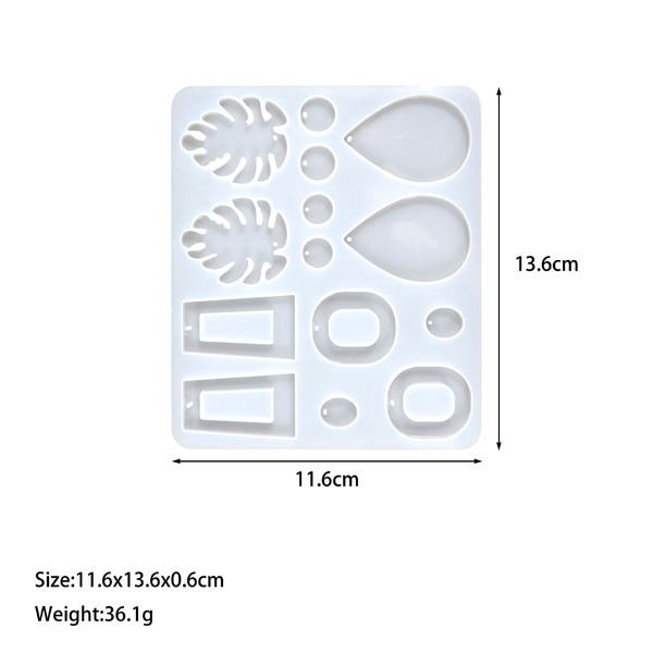 Fat Ya Ya Ya diy Pendant Earrings Dropping Glue Mold Earrings Earrings Hanging Jewelry Silicone Mold Amazon Cross-borde