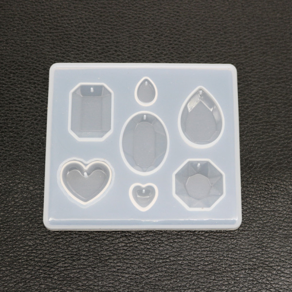 DIY crystal drop glue pendant mold diamond letter button mirror silicone decorative ornaments for cross-border