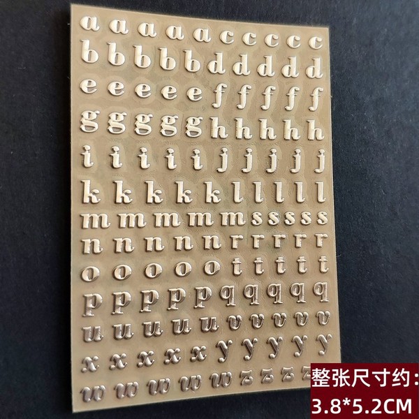 Premium Metallic Alphabet & Number Sticker Sheets for Resin Crafts