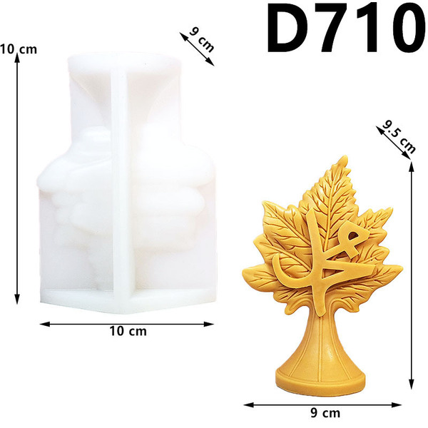 3D Islamic Allah & Muhammad Calligraphy Silicone Mold for Candle Making