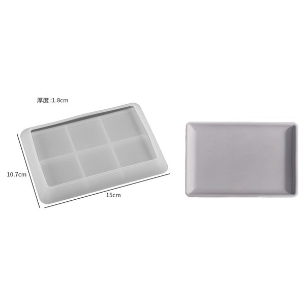 DIY Silicone Trinket Tray Mold Set (Heart, Square & Rectangle Storage Plate Molds